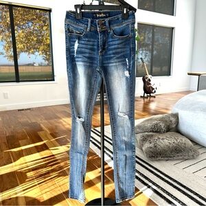 Indigo Rein Junior’s Faded Skinny Jeans